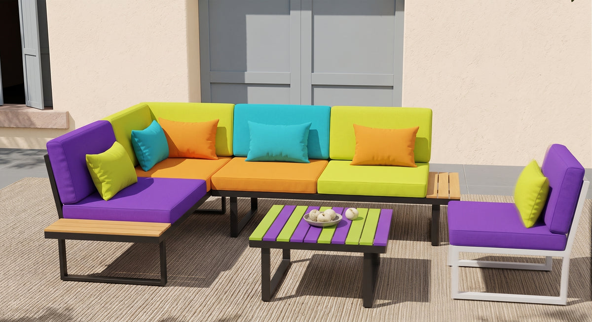 Modern Outdoor Sectional Corner Sofa Patio Set