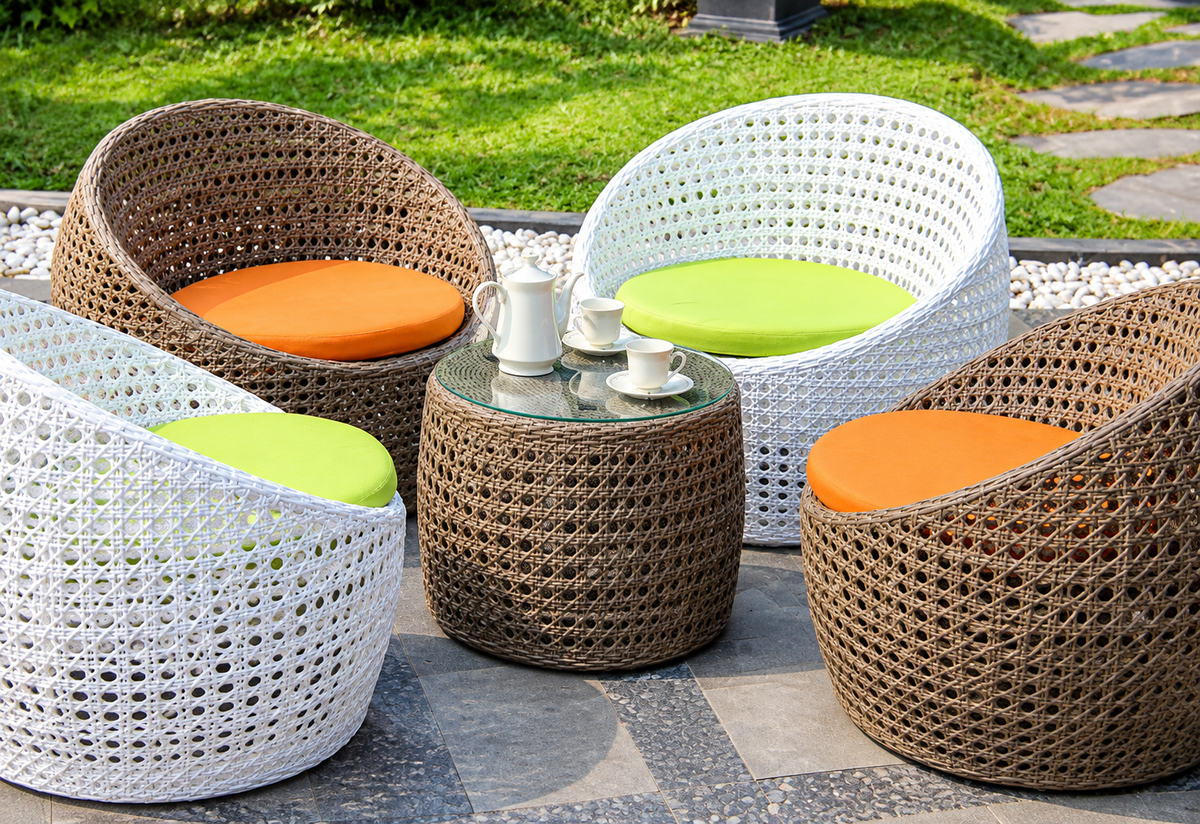 Outdoor Garden Chair Set and a Table
