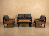 Two Seater Sofa, Two Armchairs and a Table