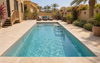 Refined Fiberglass Swimming Pool With a Rectangular Layout
