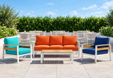 Three Seater Sofa, Two Armchairs and a Table