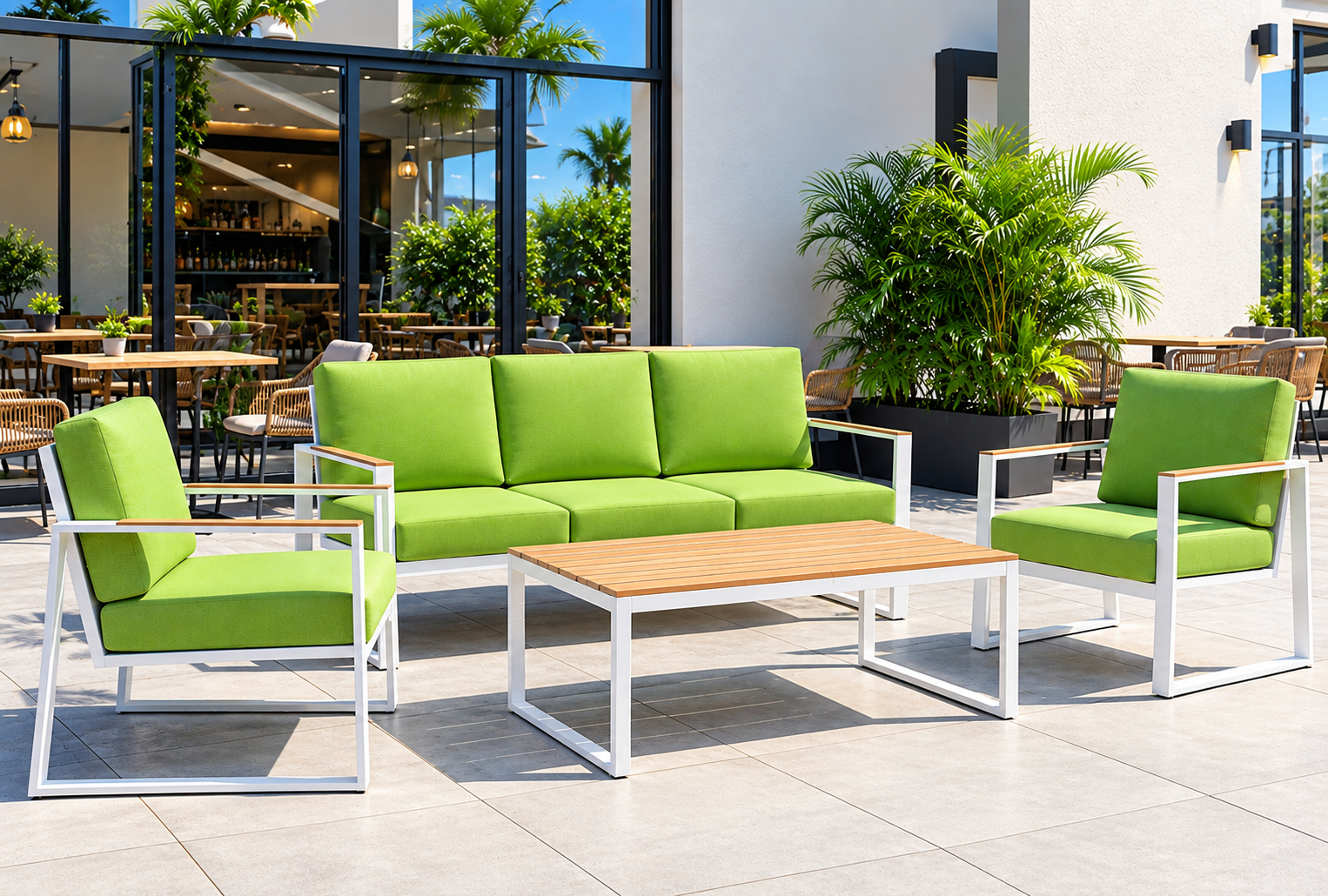 Two Armchairs, Three-Seater Sofa & Coffee Table