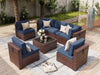 Outdoor Wicker Sofa and Armchair Seating Set