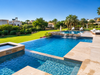 Modern Luxury Outdoor Pool with Spa & Waterfall