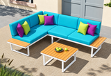 Outdoor Corner Sofa Set with Coffee Table