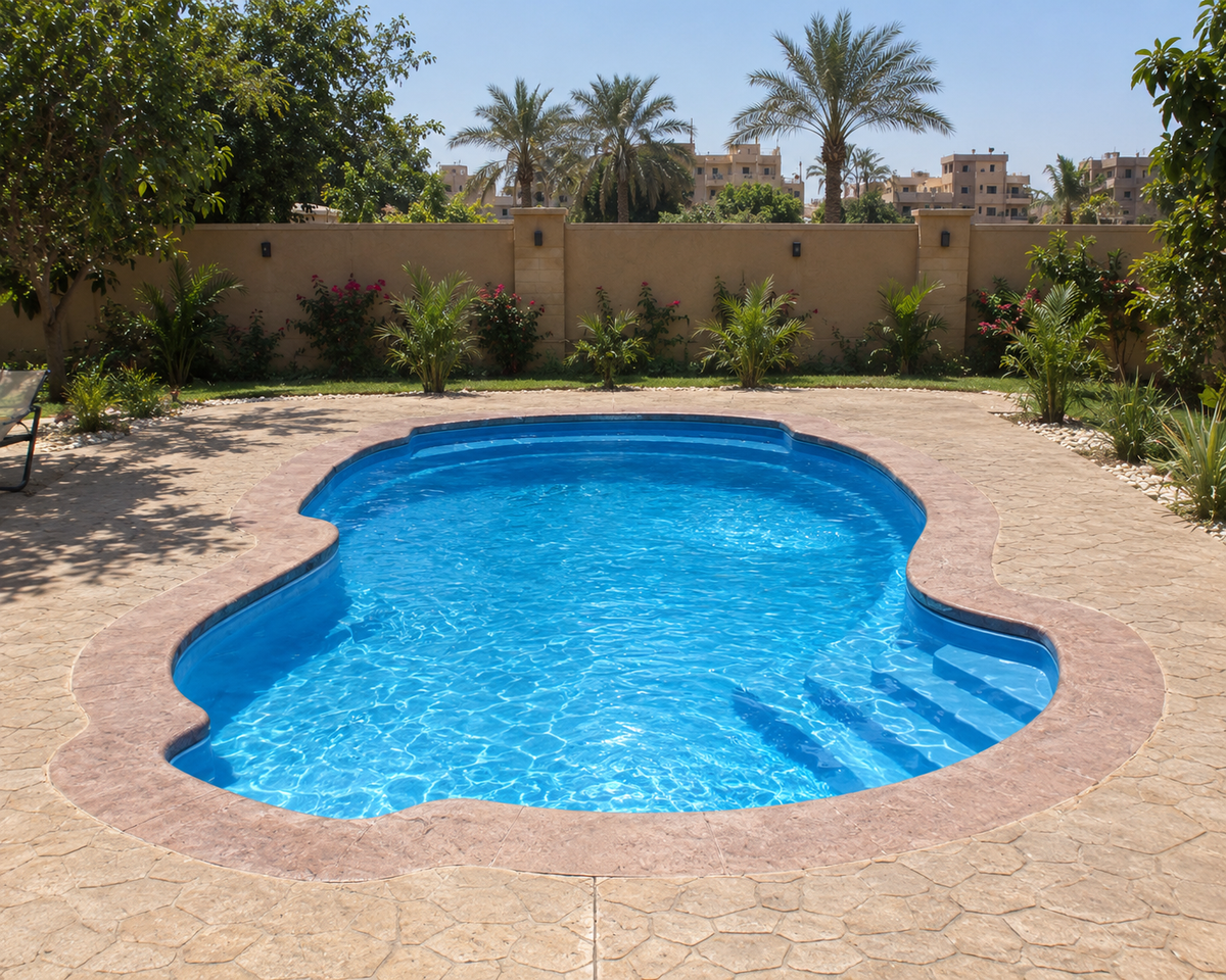 Freeform Fiberglass Swimming Pool Design