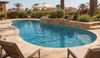 Large Curved Fiberglass Pool