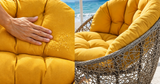 Mesh Chair with Plush Cushions