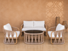 Two Seater Sofa, Two Armchairs and a Table