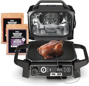 Ninja OG751 Woodfire Pro 7-in-1 Outdoor Grill, Smoker & Air Fryer with Woodfire Technology