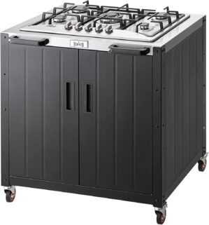feasto outdoor stainless steel cabinet on wheels