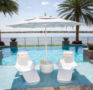 tenjam adjustable outdoor sun-lounger chair on poolside patio 3